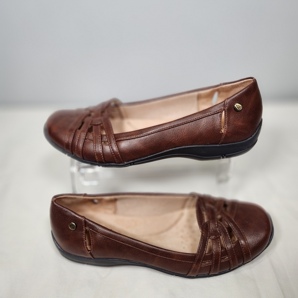 LifeStride "Diverse" Brown Comfort Flats - Women's Size 7.5W - Picture 3 of 6